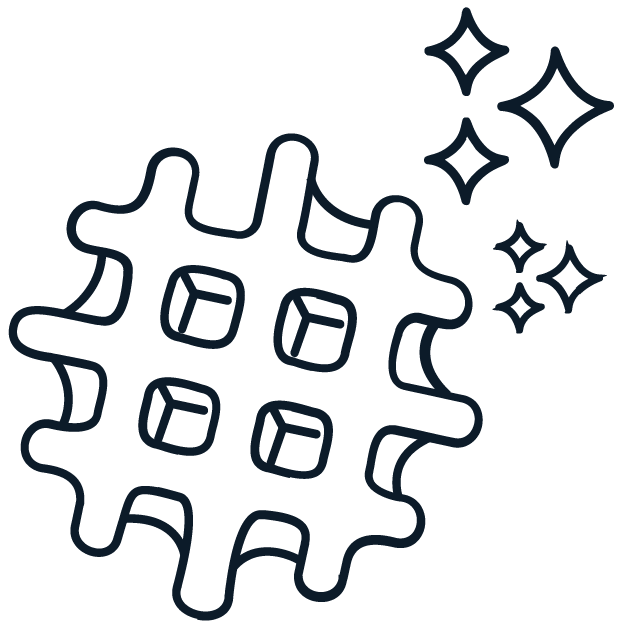 Galet Gaufres belges beurre